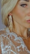 OHRRINGE GOLD LANGE ZIRKONIA HOCHZEIT HOCHZEIT