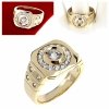 Goldring 18,60 mm. vergoldete Verlobung Xuping