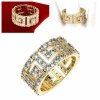 Goldring 18,60 mm. vergoldete Verlobung Xuping