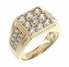 Goldring 18,60 mm. vergoldete Verlobung Xuping
