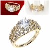 Goldring 18,60 mm. vergoldete Verlobung Xuping