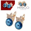 exklusive swarovski vergoldete ohrringe