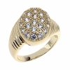Goldring 18,60 mm. vergoldete Verlobung Xuping