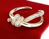 Goldring 17,00 mm. vergoldete Verlobung Xuping