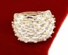 Goldring 17,00 mm. vergoldete Verlobung Xuping