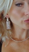 OHRRINGE GOLD LANGE ZIRKONIA HOCHZEIT HOCHZEIT