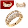 Goldring 18,60 mm. vergoldete Verlobung Xuping