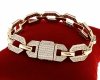 Goldenes Set Armband Kette besetzt mit Zirkonia und vergoldet mit 14k