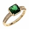 Goldring 18,60 mm. vergoldete Verlobung Xuping