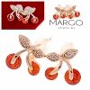 exklusive swarovski vergoldete ohrringe