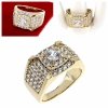 Goldring 18,60 mm. vergoldete Verlobung Xuping