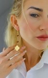 goldene Ohrringe aus Edelstahl