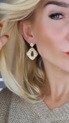 goldene Ohrringe aus Edelstahl