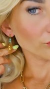 gold earrings made of stainless steel