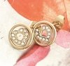 gold earrings made of stainless steel