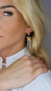 gold earrings made of stainless steel