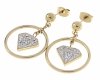 gold earrings made of stainless steel
