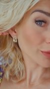 gold earrings made of stainless steel