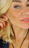 gold earrings made of stainless steel