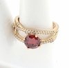 gold ring 17,00mm. gold-plated engagement xuping