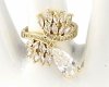 gold ring 17,00mm. gold-plated engagement xuping
