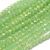 Glass beads faceted strands