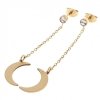 gold earrings made of stainless steel