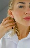 gold earrings made of stainless steel