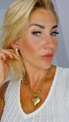 gold earrings made of stainless steel