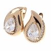 exclusive swarovski gold-plated earrings