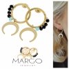 gold earrings made of stainless steel