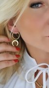 gold earrings made of stainless steel