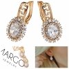 gold plated earrings with exclusive cubic zirconia