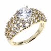 gold ring 18,60mm. gold-plated engagement xuping