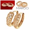 gold plated earrings with exclusive cubic zirconia