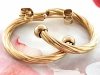 gold earrings made of stainless steel