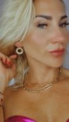 gold earrings made of stainless steel