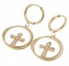 gold earrings made of stainless steel