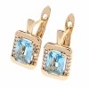 exclusive swarovski gold-plated earrings