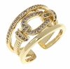 gold ring 17,00mm. gold-plated engagement xuping