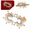 gold plated earrings with exclusive cubic zirconia