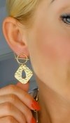 gold earrings made of stainless steel