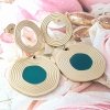 gold earrings made of stainless steel