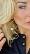 gold earrings made of stainless steel