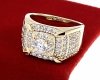 gold ring 18,60mm. gold-plated engagement xuping