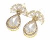 gold plated earrings with exclusive cubic zirconia