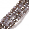 Glass beads faceted strands