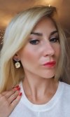 gold earrings made of stainless steel