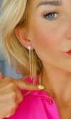 gold earrings made of stainless steel