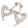 gold plated earrings with exclusive cubic zirconia